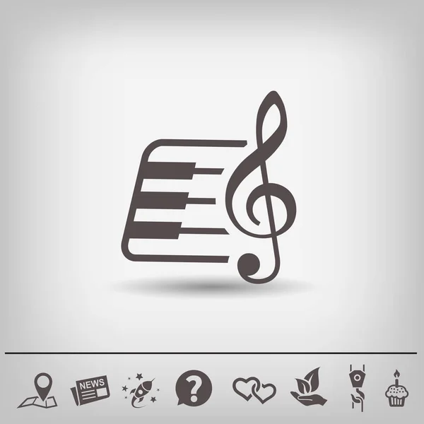 Ikony Symbols klawisz muzyczny i klawiatury — Wektor stockowy