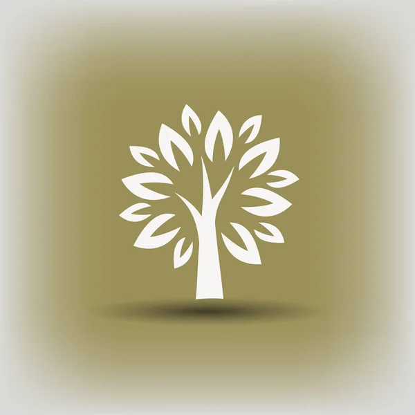 Pittogramma dell'albero. illustrazione per il design — Vettoriale Stock