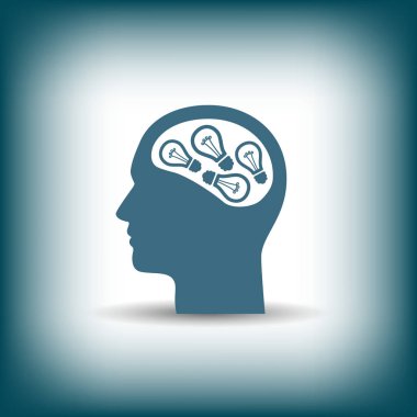 Lightbulbs baş kavramı simge resim