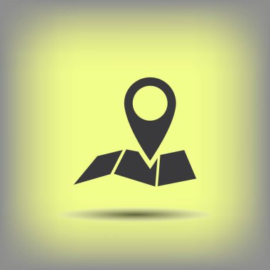 Harita simgesinde iğne