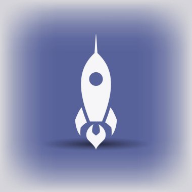 Roket simgesi. Gösterim amacıyla tasarım
