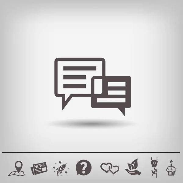 Pictograph of message or chat — Stock Vector