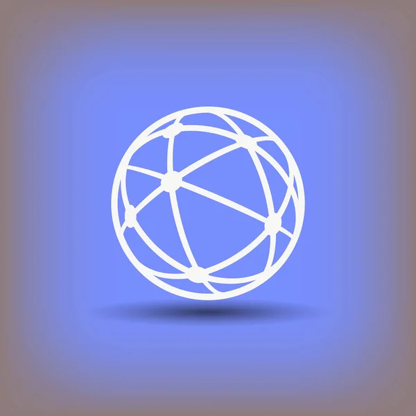 Globus-Symbol, Illustration — Stockvektor