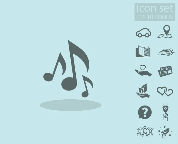 Music notes icon — стоковый вектор