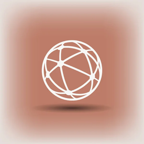 Ícone do globo, ilustração —  Vetores de Stock