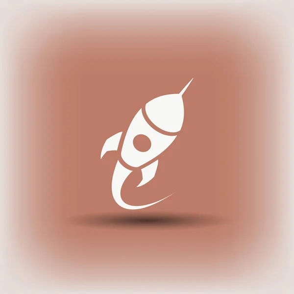 Икона ракеты. иллюстрация к дизайну — стоковый вектор