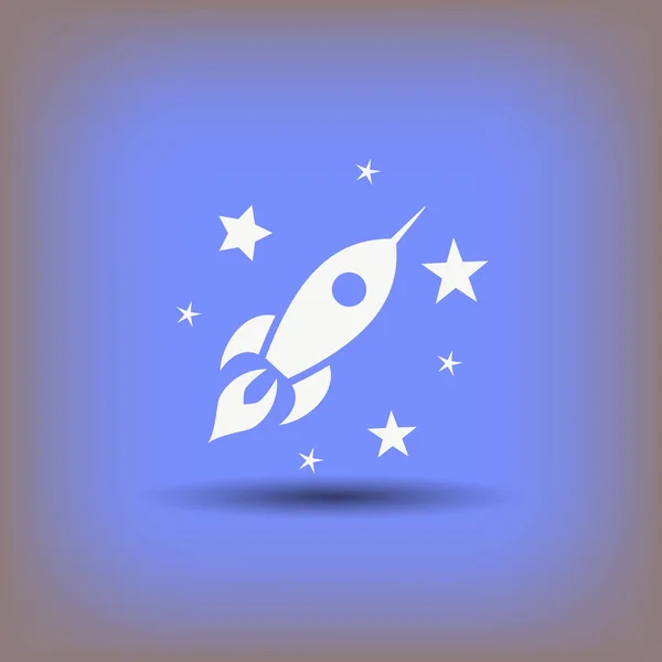Icono de cohete. ilustración para el diseño — Vector de stock