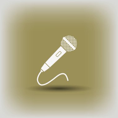 Mikrofon simgesi. Gösterim amacıyla tasarım. 