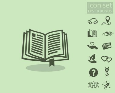  open book icon clipart