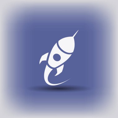 Roket simgesi. Gösterim amacıyla tasarım