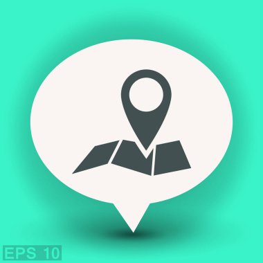 Harita simgesinde iğne