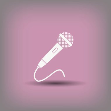 Mikrofon simgesi. Gösterim amacıyla tasarım. 