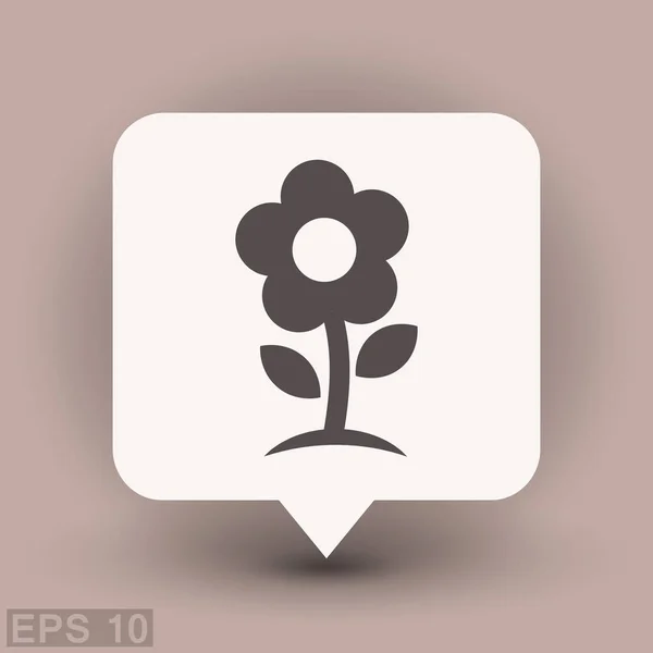 Ikona ikony květina — Stockový vektor