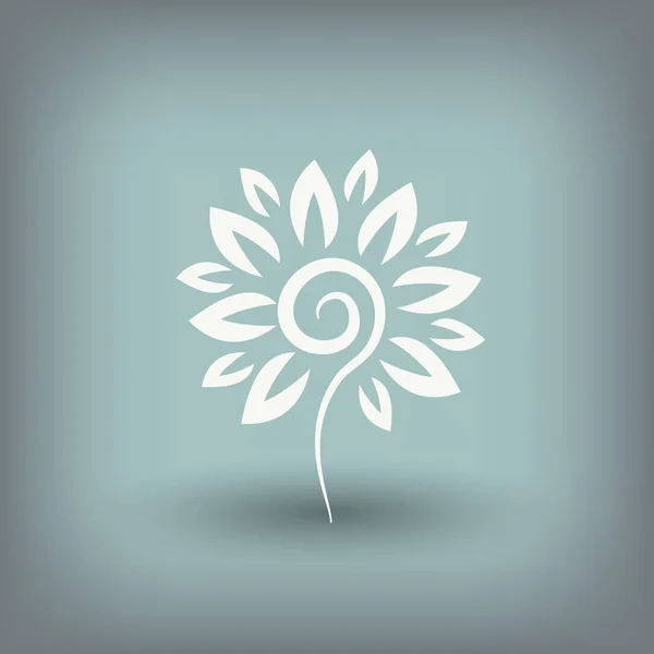 Pictograph av blomma ikonen — Stock vektor