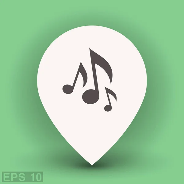 Music notes icon — стоковый вектор