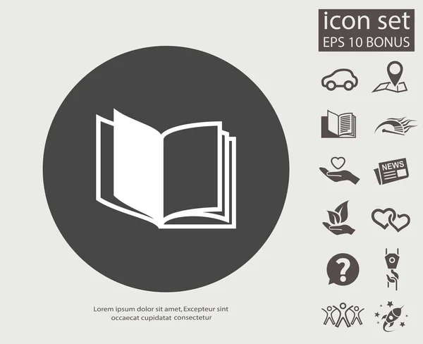 Icône livre ouvert — Image vectorielle