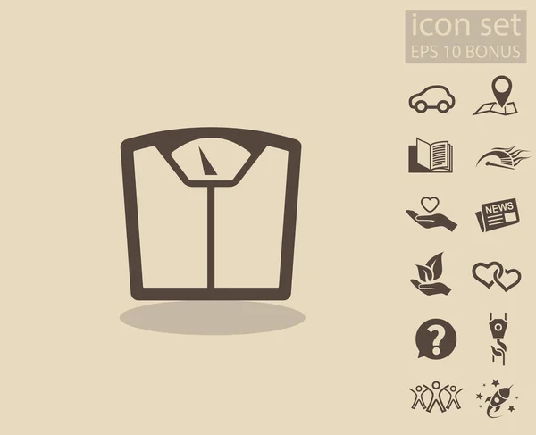 Ikona koupelna měřítku ikon — Stockový vektor