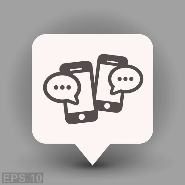 Піктограма повідомлення або балачки на смартфоні . — стоковий вектор