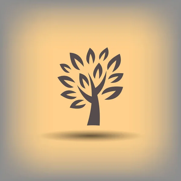 Árbol icono simple — Vector de stock