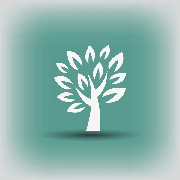 Árbol icono simple — Vector de stock