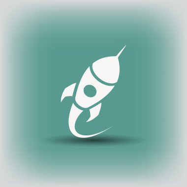 Roket simgesi. Gösterim amacıyla tasarım