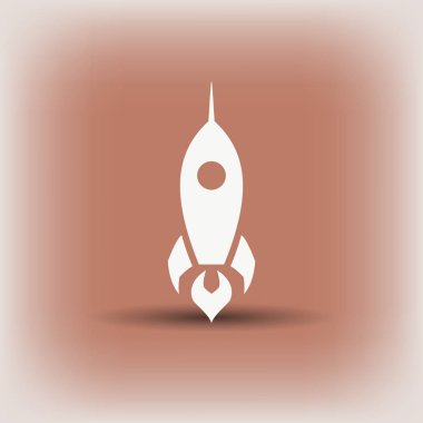 Roket simgesi. Gösterim amacıyla tasarım