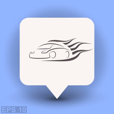 Araba simgesi, illüstrasyon