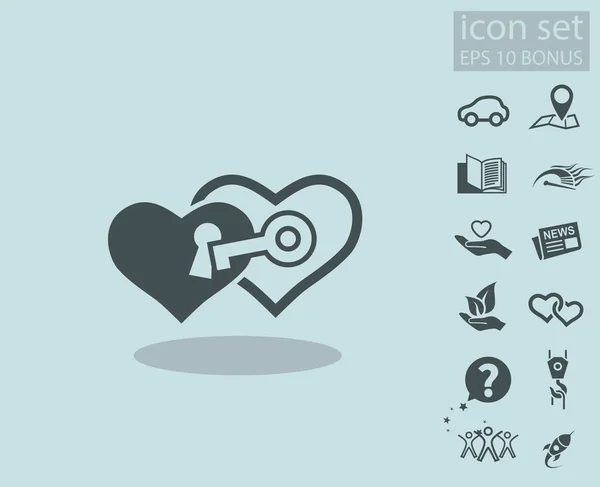 Сердца с иконкой — стоковый вектор