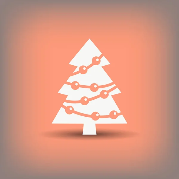 Pictograph van kerstboom — Stockvector