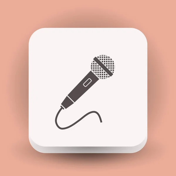 Pictografia do ícone do microfone — Vetor de Stock