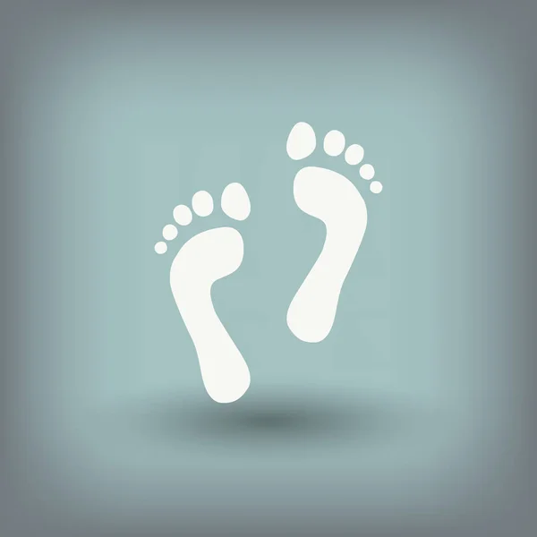 Pictograph of footprints concept icon — Stock Vector