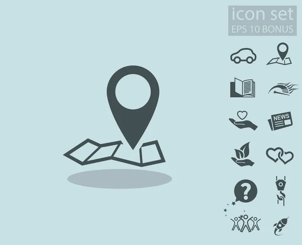 Pin on  map icon — Stock Vector