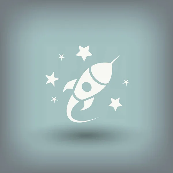 Icono de cohete. ilustración para el diseño — Vector de stock