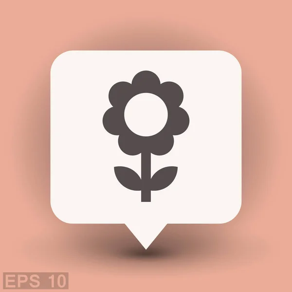 Pictograph van bloem pictogram Stockillustratie