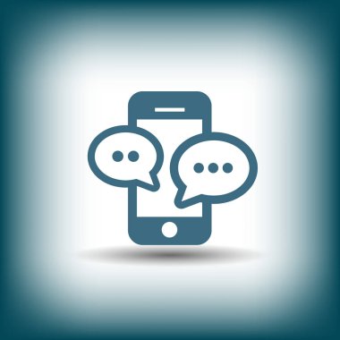 ileti veya smartphone cep telefonu ile sohbet