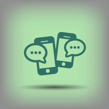 ileti veya smartphone cep telefonu ile sohbet