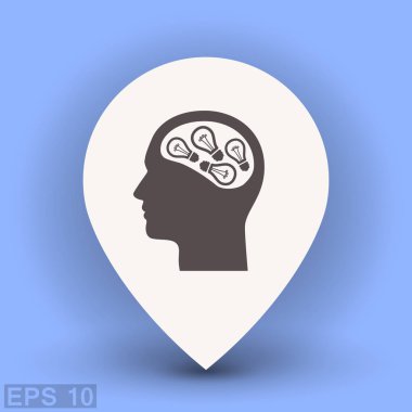 Lightbulbs baş kavramı simge resim