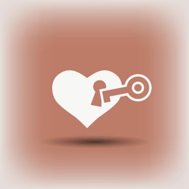 kalp ile anahtar simgesi