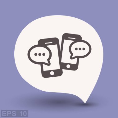 ileti veya smartphone cep telefonu ile sohbet