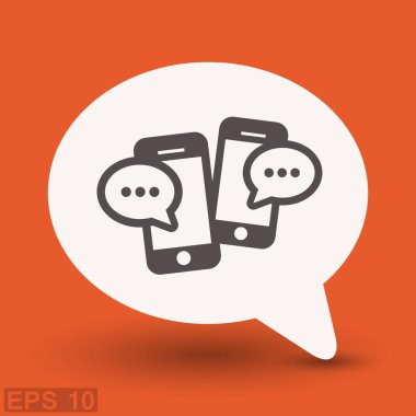 ileti veya smartphone cep telefonu ile sohbet