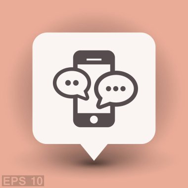 ileti veya smartphone cep telefonu ile sohbet