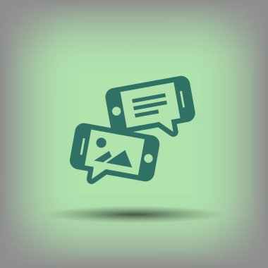 ileti veya smartphone cep telefonu ile sohbet