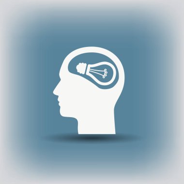 ampul ve kafa simgesi