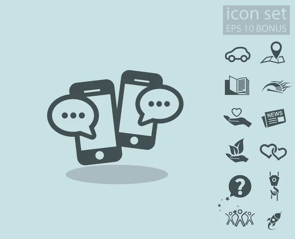 Bericht of chat op smartphone — Stockvector