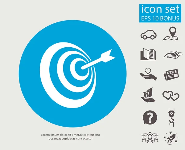 Ikona ikony cílových — Stockový vektor