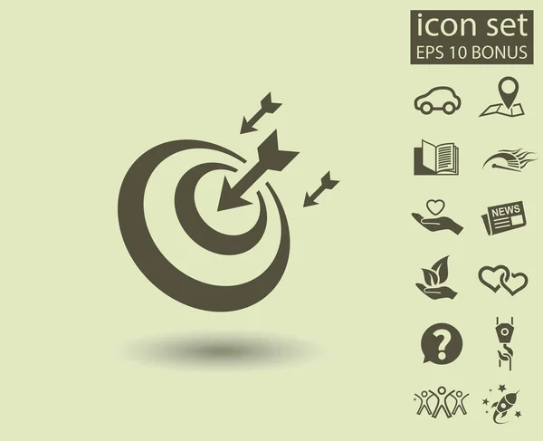 Ikony Symbols cel ikony — Wektor stockowy