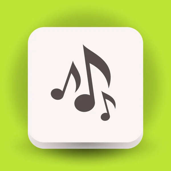 Música notas icono — Vector de stock