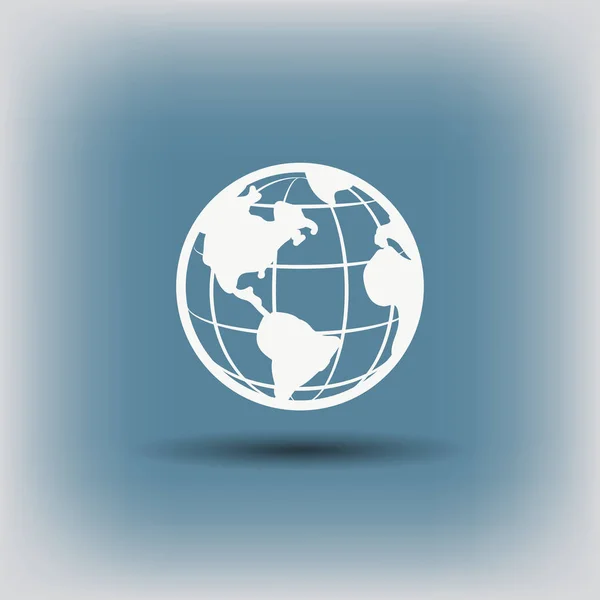Icône Globe, illustration — Image vectorielle