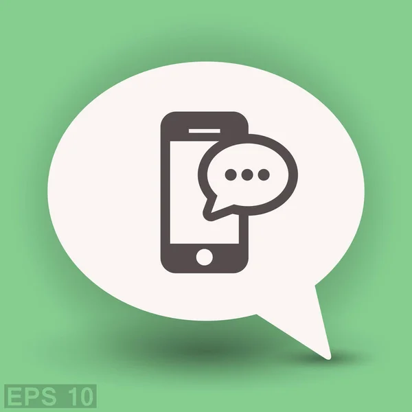 Mensagem ou chat no smartphone —  Vetores de Stock