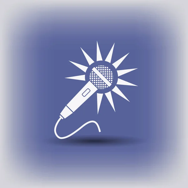 Pictografia do ícone do microfone —  Vetores de Stock